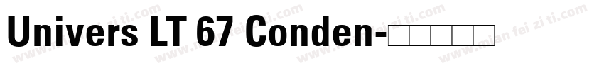 Univers LT 67 Conden字体转换